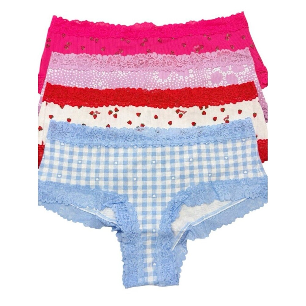 Victoria's Secret PINK Cheeky Lace Panties Womens XL LOT OF 4 VS Panty NWT